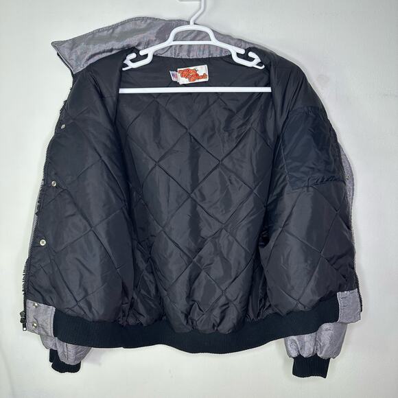 VTG Comfy Casuals Men's‎ XL Jacket Southwestern Silver Gray Zip Up Western Aztec - Picture 3 of 9